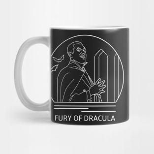 Fury of Dracula Minimalist Line Drawing - Board Game Inspired Graphic - Tabletop Gaming  - BGG Mug